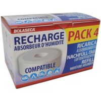 Recharge absorbeur d'humidité 4 fois 425g – Compatible avec appareils jusqu'à 500g – Efficace pour espaces moyens – Galets rapides – Bolaseca