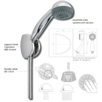 Support De Douche Hansa Jet – Glisseur Métal Laiton Massif – 18mm – Neuf