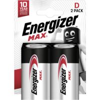 ENERGIZER Lot de 2 piles alcaline lr20 d Max, 1.5 V, ENERGIZER