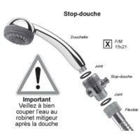 Stop-douche chromé - ABS - ECOPERL FRANCE