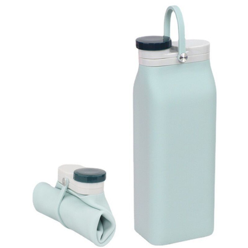 Bouteille d'eau pliable en silicone Sans BPA, résistante à la