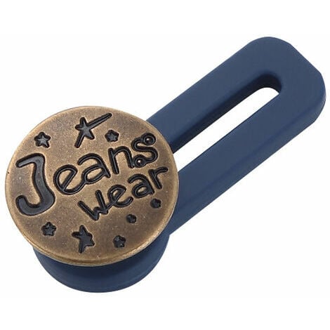 10 Pack Bouton Jean, Extension de Bouton Pantalon Bouton Jeans Élastique en  Metal et Silicone pour