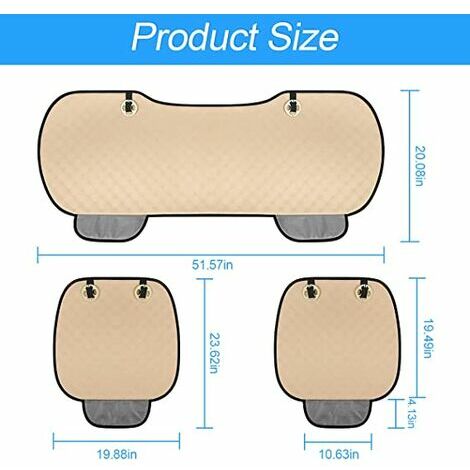 Housse De Siège De Voiture En Lin Respirant Coussin De Siège