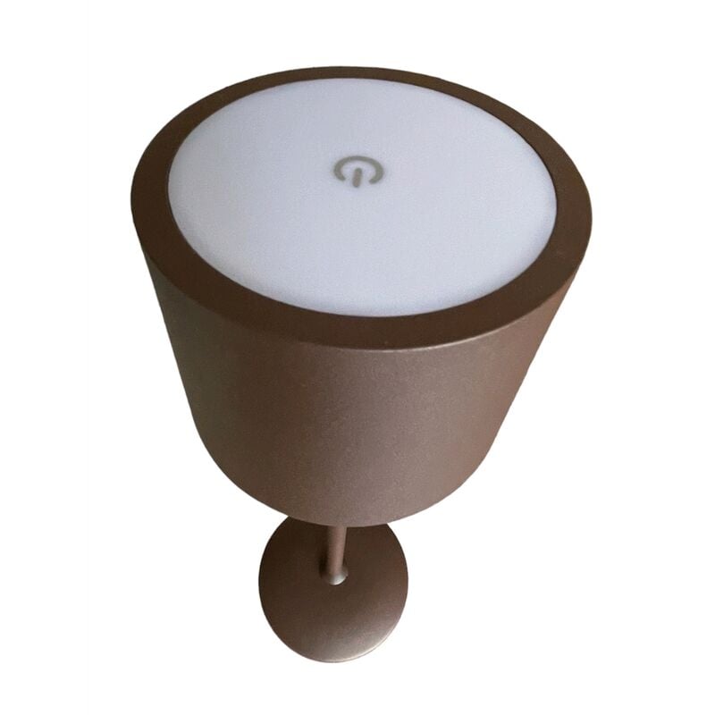 DEA Lampada da tavolo senza fili LED H 38cm corten, dimmerabile, IP44