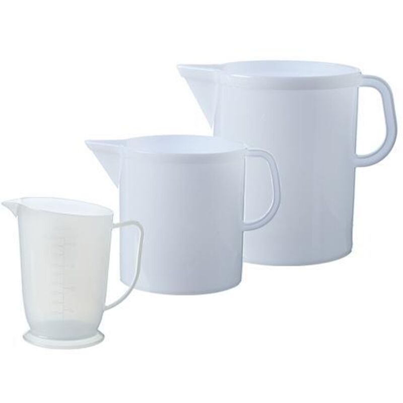 Set Da 6 Misurini Trasparenti In Plastica Per Alimenti, Con Manico, 50/100/250 Ml, Resistenti Al Calore - 5
