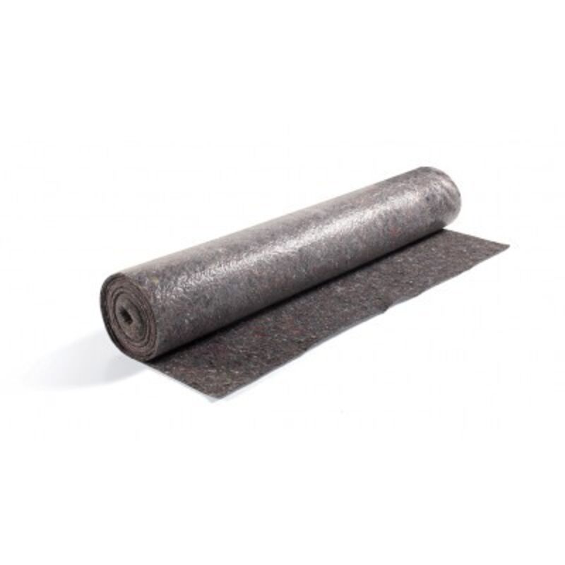 Feltro Protettivo Multiuso Per Pavimenti – 210 G/m², Antiscivolo E Assorbente, Con Film In Polietilene, 1x50 Metri, Per Imbiancatura E Ristrutturazioni