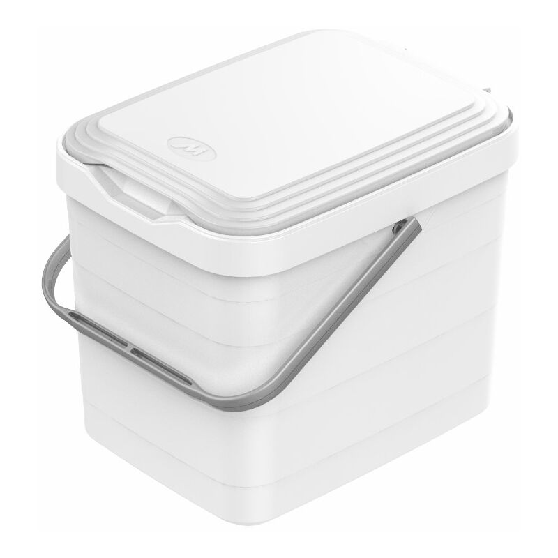Cesto porta rifiuti con coperchio basculante 5 litri bianco - Serie Net
