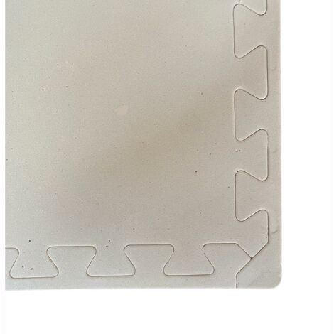 Tappeto Tappetino Mattonella Puzzle Morbido BIANCO EFFETTO LEGNO 60x60x1 cm  Per Bambini 4 pz