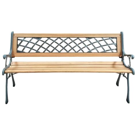 Panca Da Giardino In Legno Di Ontano E Ghisa, 150 Cm, Stile Classico, Peso 45 Kg - 3