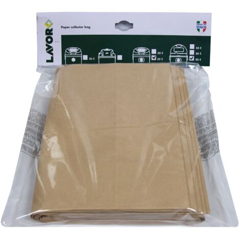 Confezione da 5 sacchetti per aspirapolvere ASPIR.LT.20/30 KOMBO/CF30EM ricambi accessori (1/2)
