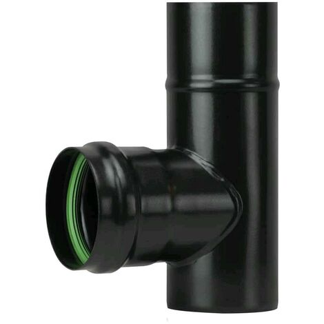 Raccordo a T M/F per Stufa a Pellet Acciaio rivestito con smalto porcellanato 10 cm - PN1005M Diametro 10 cm Raccordo a T M/F (1/2)
