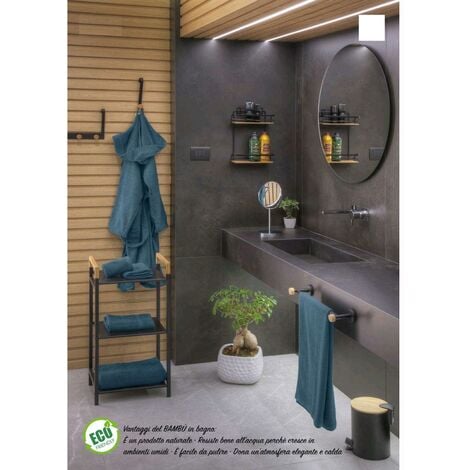 Set accessori bagno a muro cromo lucido (porta asciugamani 50 cm) - On