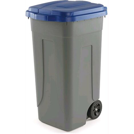 Pattumiera Bidone Portarifiuti per Raccolta Differenziata 100 Litri Colore BLU Colore Blu