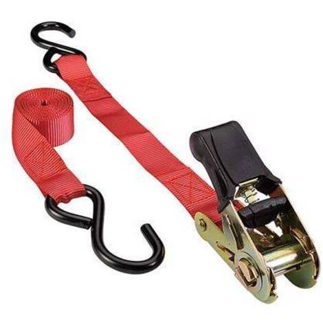 Cinghie A Cricchetto PETEX 4 Automatiche, Autoavvolgenti, 1 Pezzo 5 M X 25 Mm 350 700 Dan Fino A 700 Kg Rosso Doppio Gancio A Punta 96558916 Cinghie Di Tensionamento - Foto 6