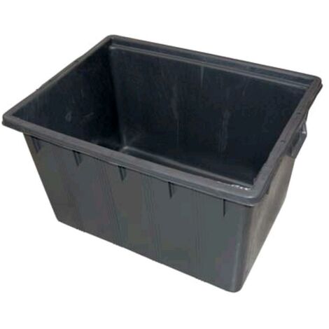 Mastellone Rettangolare Nero Ics Ldpe Lt 180 Cm 80X60 H.Cm 48 + Manici - 1 Pz