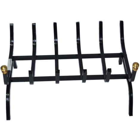 Brucialegna Per Camino Ferro Battuto Con Pomoli In Ottone Cm 40 - 1 Pz