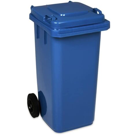 Pattumiera Bidone Portarifiuti per Raccolta Differenziata 120 Litri Colore BLU Colore Azzurro 120 Litri