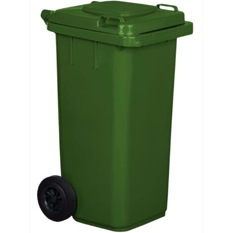 Pattumiera Bidone Portarifiuti per Raccolta Differenziata 120 Litri Colore VERDE Colore Verde 120 Litri