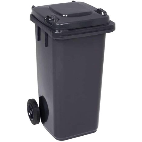 Pattumiera Bidone Portarifiuti per Raccolta Differenziata 120 Litri Colore GRIGIO Colore Grigio 120 Litri