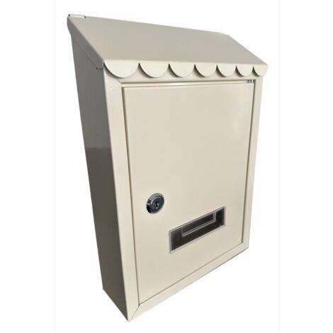 Cassetta Postale per Esterno da parete con serratura 300x210x7 cm Colore Beige Colore Beige