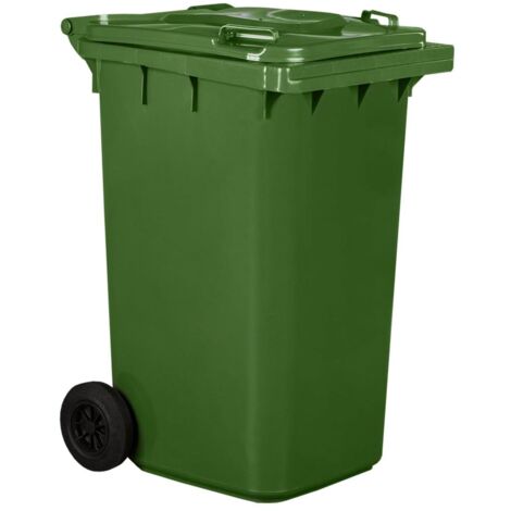 Pattumiera Bidone Portarifiuti per Raccolta Differenziata 240 Litri Colore VERDE Colore Verde 240 Litri