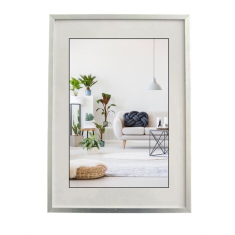 Cornice in alluminio Minimal 29,7x42 Formato A3 Argento per diplomi lauree Poster Formato A3 - 29,7x42 cm Colore Argento