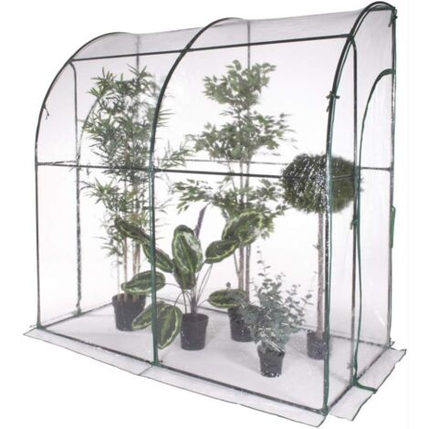 Serra da Giardino a Parete Senza Ripiani con copertura in PVC impermeabile 200x100x210H cm A Parete