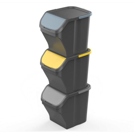 EKO Pattumiera Differenziata 2 Scomparti 15L + 15L | Acciaio Inox Antimpronta con Pedale | Chiusura Morbida e Silenziosa | Sottolavello