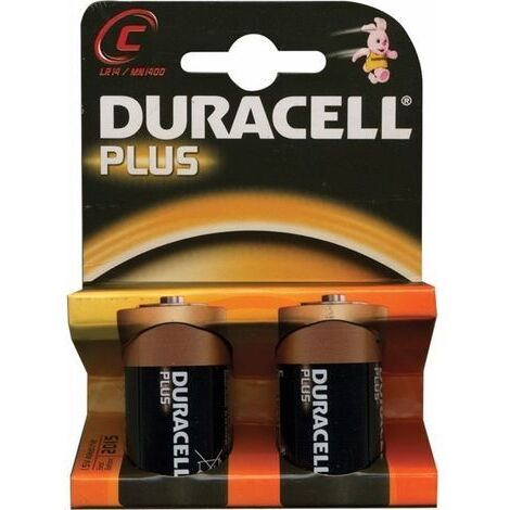 Batterie Alkaline  1/2 Torcia C-LR14 Duracell Plus conf.10 Blister da 2Pz (20Pz) (1/2)