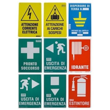 Cartello Segnaletico - Segnaletica Sicurezza Idrante 30x20 cm (1/2)