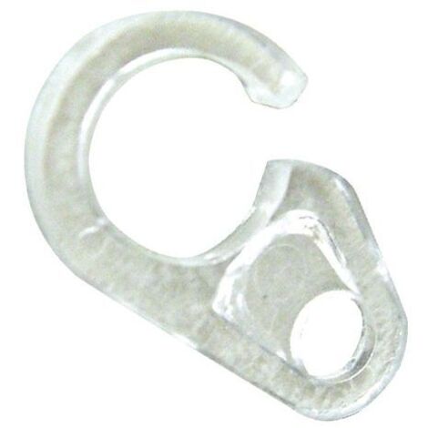 Gancio in Nylon Trasparente per Anelli Scorritenda mis. 7 mm in Busta da 1000Pz (1/2)