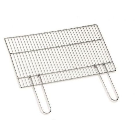 Brixo – Griglia per barbecue in cemento 45x33 – Graticola in acciaio cromato – Specifica per barbecue in cemento – Misura cm 45x33 (1/6)