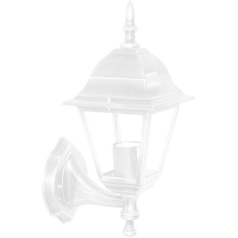 Lampione Lanterne Applique Da Giardino Mod. Vienna Bianco 15x20xh.35 Cm.