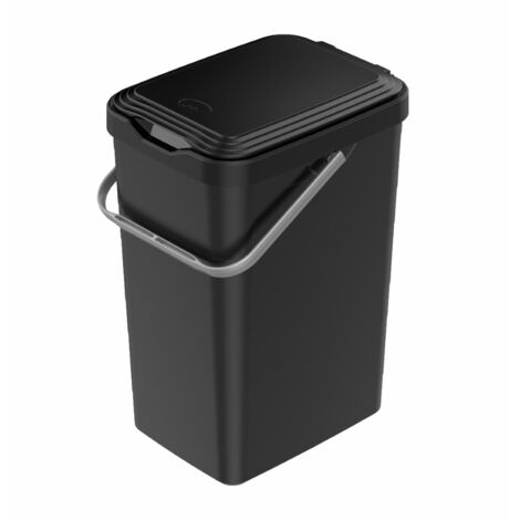 Pattumiera Sottolavello Differenziata per cassetto Cucina 14 Litri Nera 27x20x39H cm 14 Litri Colore Nero