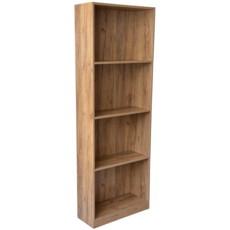 Rebecca Mobili Libreria Scaffale 5 Ripiani Marrone Rovere Contemporanea Legno Studio Salotto - 169 x 60 x 24 cm (HxLxP) - Art. RE6031