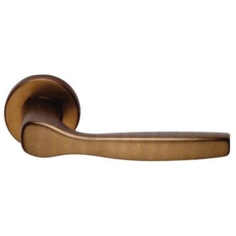 Maniglia per Porta con Rosetta in Alluminio Anodizzato colore  Bronzo