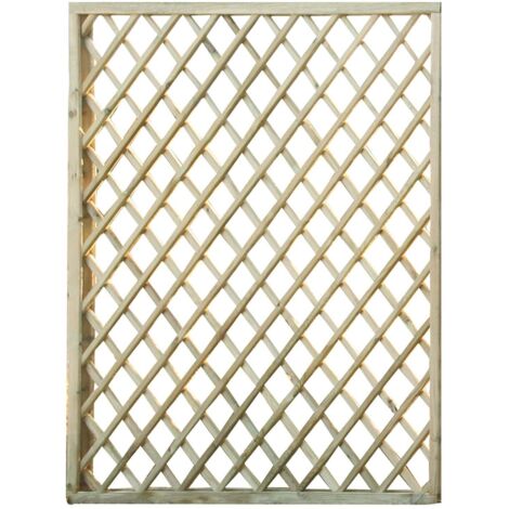 Pannello Grigliato da Giardino in Legno di Pino Impregnato Lasa 40x180 cm
