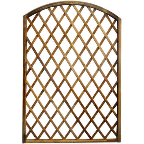 Pannello Grigliato da Giardino ad Arco in Legno di Pino Impregnato Lasa 120x180 cm