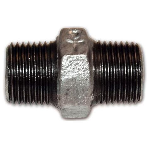 Raccordo Ghisa Zincato Nipplo Doppio Filetto 1/2
