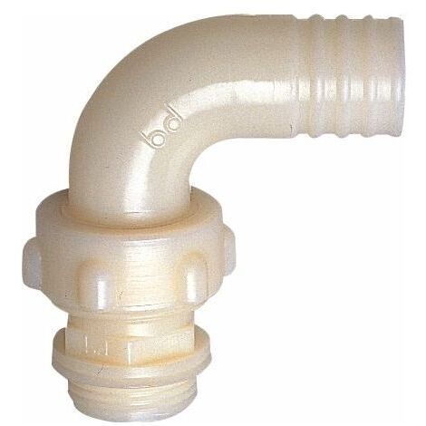 Raccordo in nylon Curvo per elettropompe misura 1 1/4 x35 (1/2)