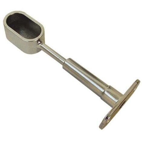 Reggitubo Ovale Chiuso per Armadio finitura Cromata fissaggio dall'alto 30x15 mm