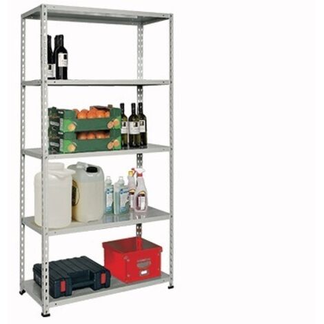 SCAFFALE BRIXO GENIUS 5 Piani in Acciaio zincato - L90xP40xH180 cm (1/3)