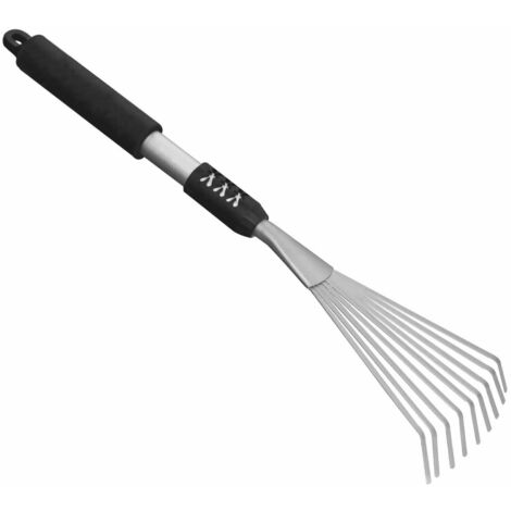 Scopa Da Giardino 9 Denti Brixo Platinum Manico Alluminio 50 Cm (1/2)