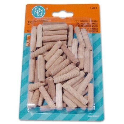 Tasselli In Legno per Mobili Poggi art. 665.00 10x40 mm in Blister da 30 Pz