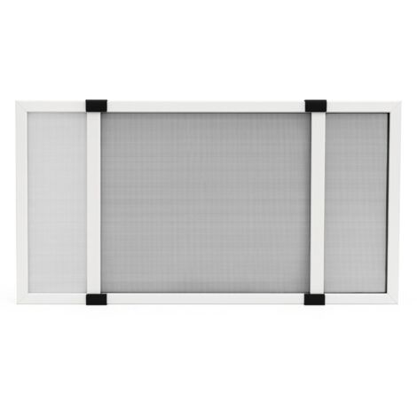 Zanzariera Fibra di vetro con Telaio estensibile alluminio H70x100/192 cm Bianco H70x100 fino a 192 cm Telaio Bianco