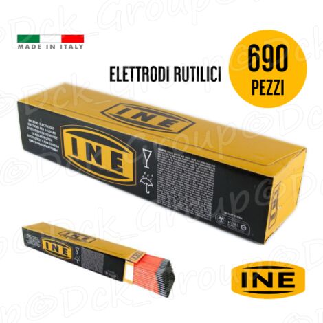 ELETTRODI per SALDATURA Acciaio Saldare RUTILICI Rosso INE 48A   2,5mm 690 PEZZI