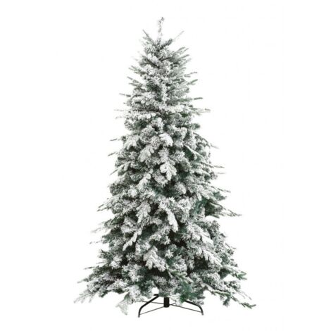 Albero Di Natale Innevato Floccato Real Touch Alaska 240cm Base 154 cm 2436 Rami (1/5)