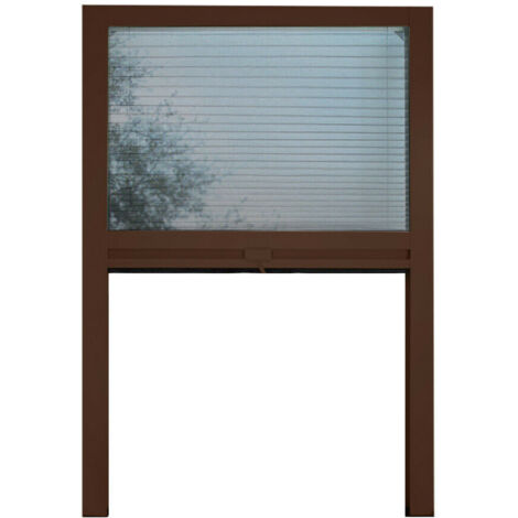 Zanzariera A Rullo Stop Inset Finitura Marrone Alluminio 120x170 Cm