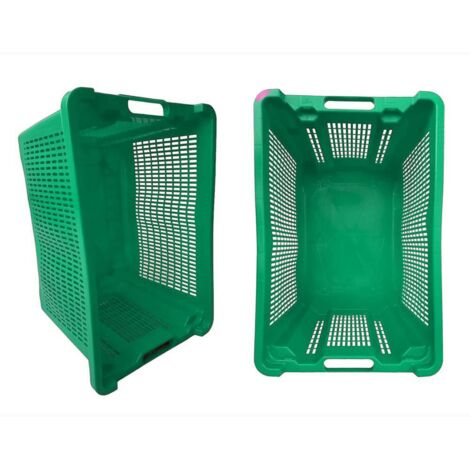 Cassa Cassetta agricola ortofrutta Salvaspazio 52x29x42H cm VERDE FONDO CHIUSO 1 PEZZO