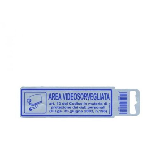 ETICHETTA ADESIVA SEGNALETICA TARGHETTA STICKERS VARI MODELLI 13165V AREA VIDEOSORVEGLIATA (28436)